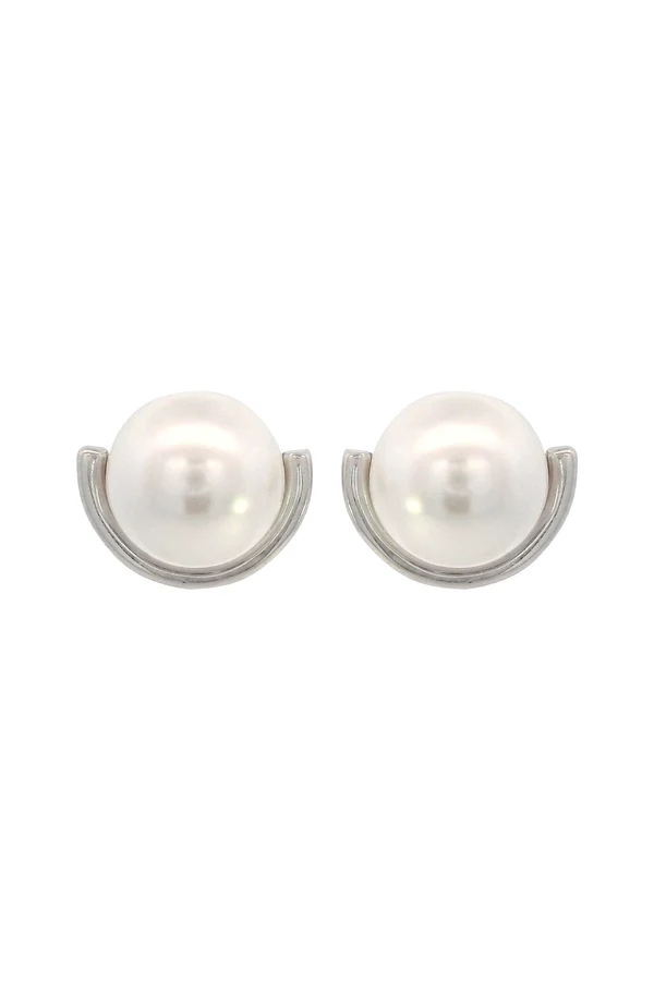 GEORGINI Adagio Crescent Nine-2-Five Pearl Crescent Earrings