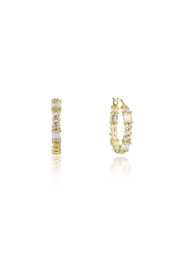 GEORGINI Gifts Baguette Inside Out Earrings Small