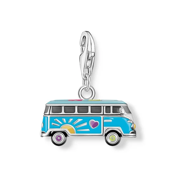 THOMAS SABO Blue Hippie Bus Charm Pendant
