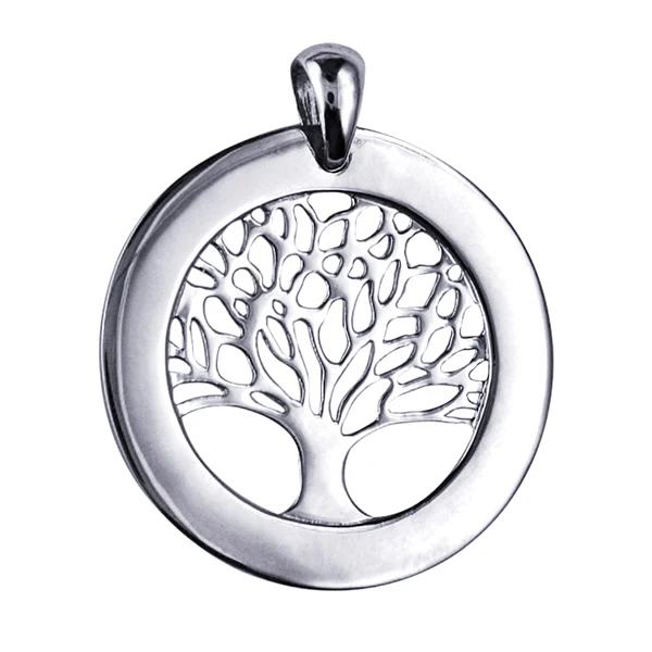 25mm ‘Tree of Life’ Circular Engraving Disc Pendant
