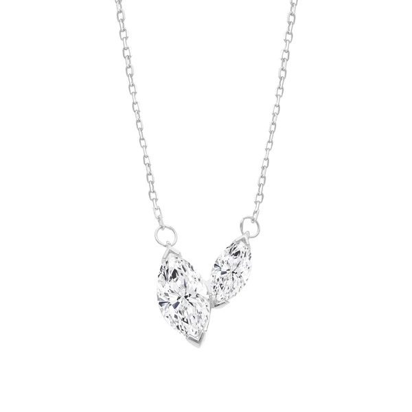0.7ct Lab Grown Diamond Necklace in 9K White Gold