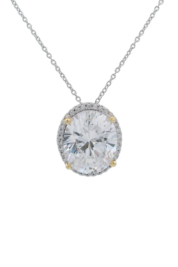 GEORGINI Midnight Velvet Limited Edition Selene Two-Tone Moonlight Oval Pendant