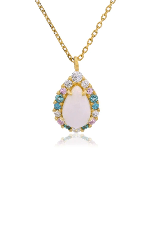GEORGINI Wisteria Created Opal Floribunda Pendant