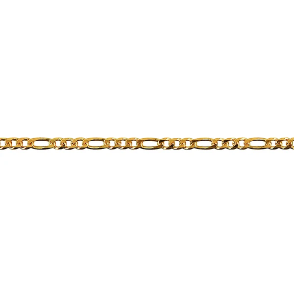 Bevelled Figaro Diamond Cut Chain 2.30mm
