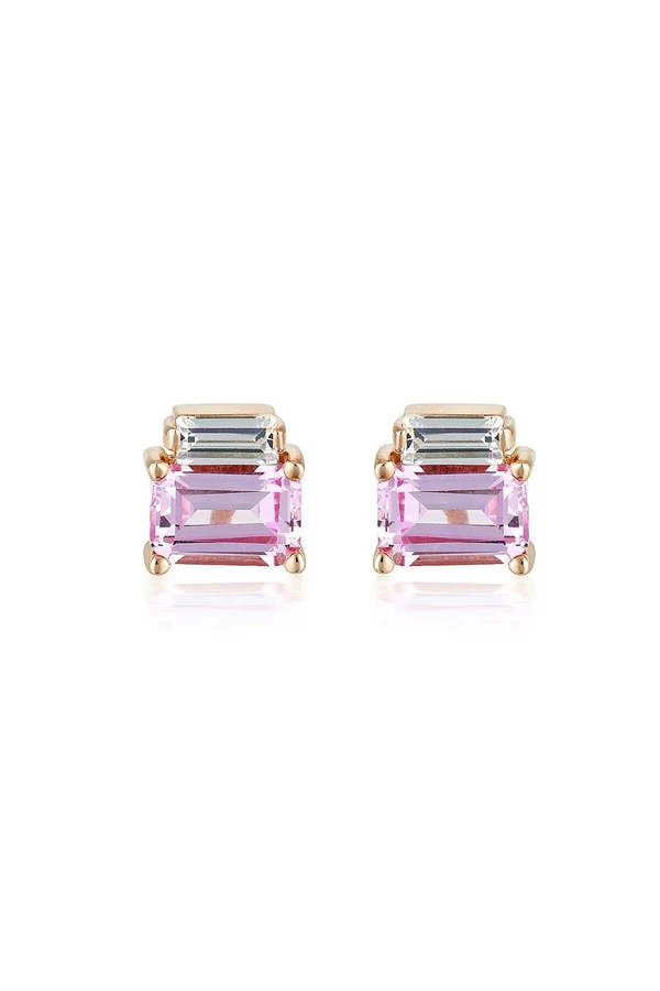 GEORGINI Emilio Sapphire Double Baguette Earrings
