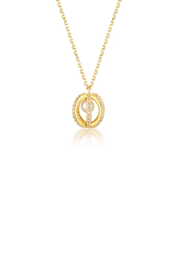 GEORGINI Majesty Freshwater Pearl And Cubic Zirconia Pendant