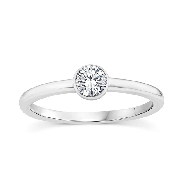 0.25ct Lab Grown Diamond Ring in 9K White Gold