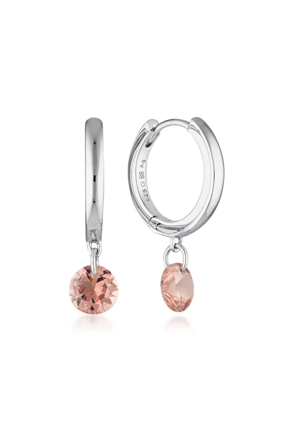 GEORGINI Mirage Alice White Cubic Zirconia Droplet Earrings