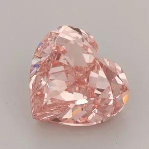 1.77ct HEART Fancy Vivid Pink VVS2 Coloured Lab diamond