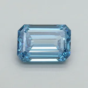 1ct EMERALD Fancy Vivid Blue VVS2 Coloured Lab diamond