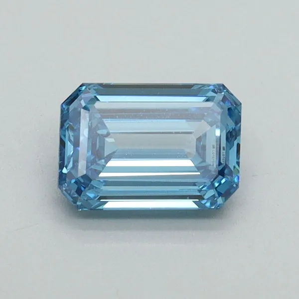 1ct EMERALD Fancy Vivid Blue VVS2 Coloured Lab diamond
