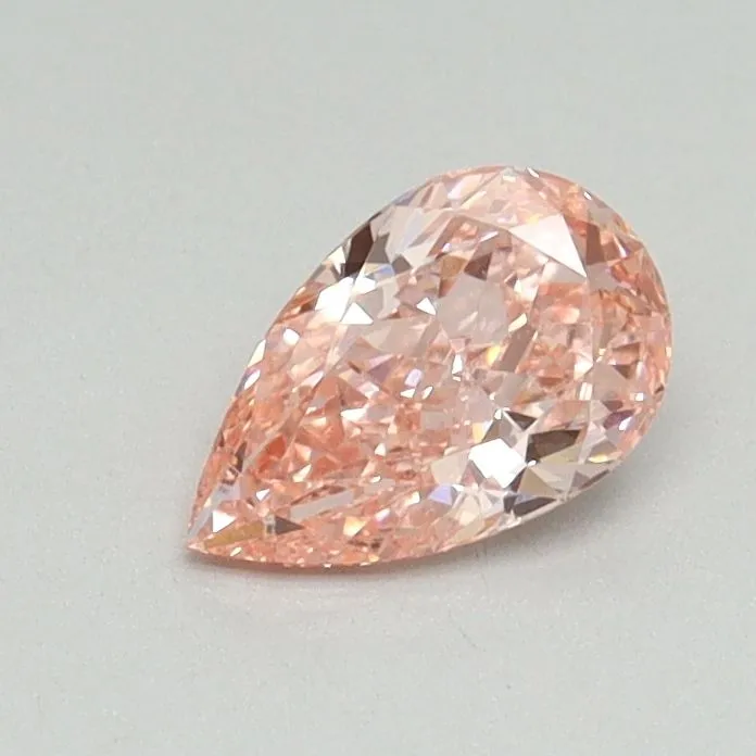 0.51ct PEAR Fancy Vivid Pink VVS2 Coloured Lab diamond