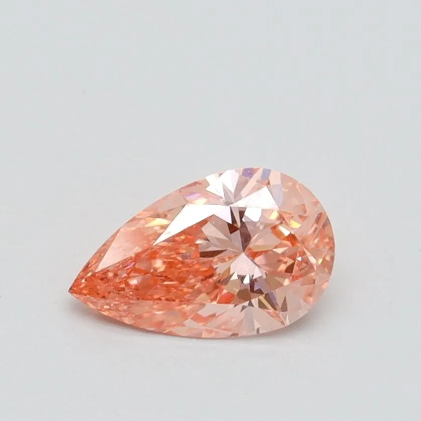 0.50ct PEAR Fancy Intense Pink VS1 Coloured Lab diamond