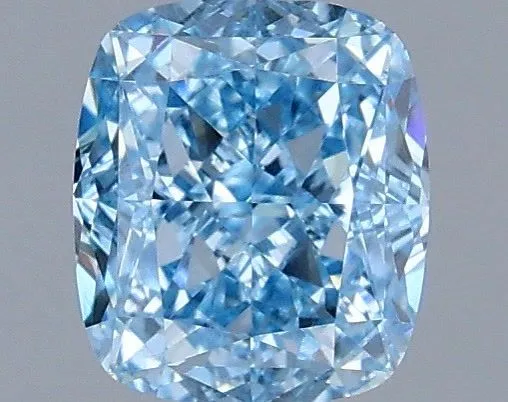 1.10ct CUSHION Fancy Vivid Blue VVS2 Coloured Lab diamond