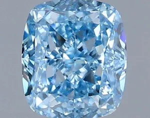 1.1ct CUSHION Fancy Vivid Blue VVS2 Coloured Lab diamond