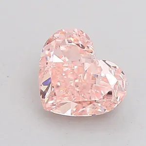1ct HEART Fancy Pink VS1 Coloured Lab diamond