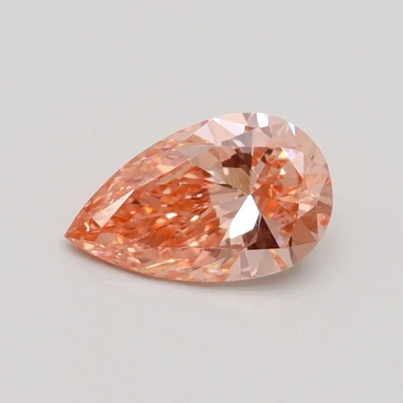 0.54ct PEAR Fancy Intense Pink VS2 Coloured Lab diamond
