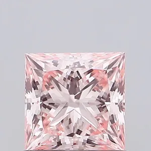 0.76ct PRINCESS Fancy Intense Pink VS1 Coloured Lab diamond