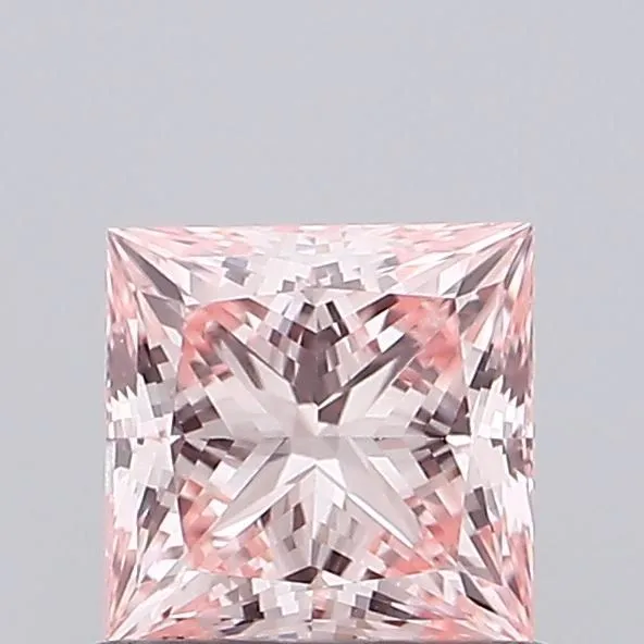 0.76ct PRINCESS Fancy Intense Pink VS1 Coloured Lab diamond