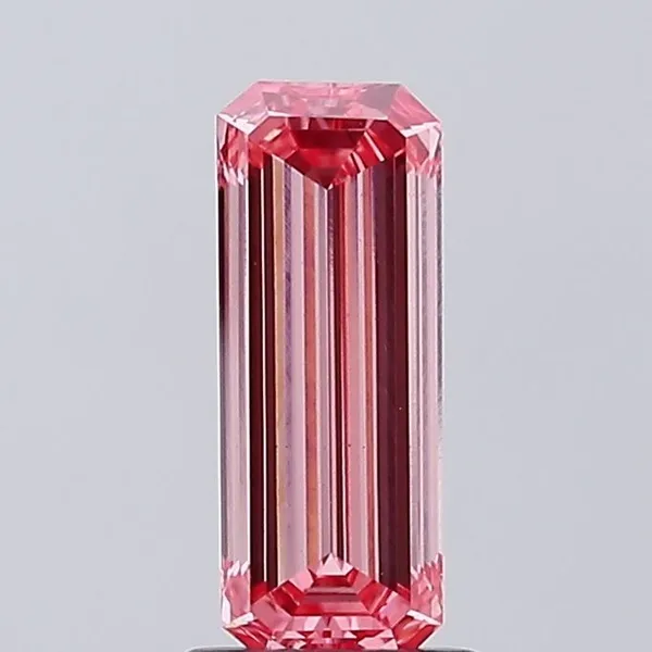 1.3ct EMERALD Fancy Vivid Pink VS1 Coloured Lab diamond