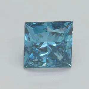 1.5ct PRINCESS Fancy Vivid Blue VS2 Coloured Lab diamond
