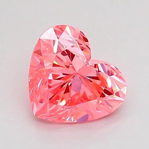 1ct HEART Fancy Vivid Pink VS1 Coloured Lab diamond