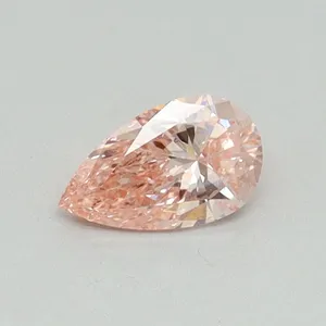 0.3ct PEAR Fancy Vivid Pink VS2 Coloured Lab diamond