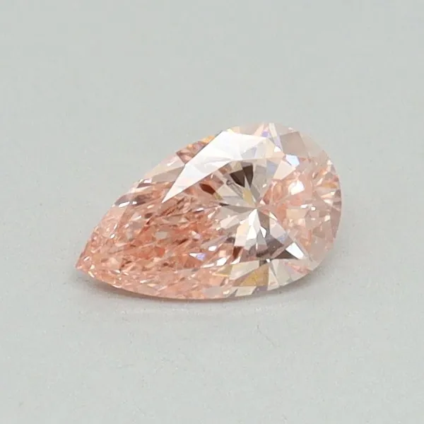 0.3ct PEAR Fancy Vivid Pink VS2 Coloured Lab diamond