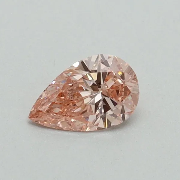0.3ct PEAR Fancy Vivid Pink VS2 Coloured Lab diamond