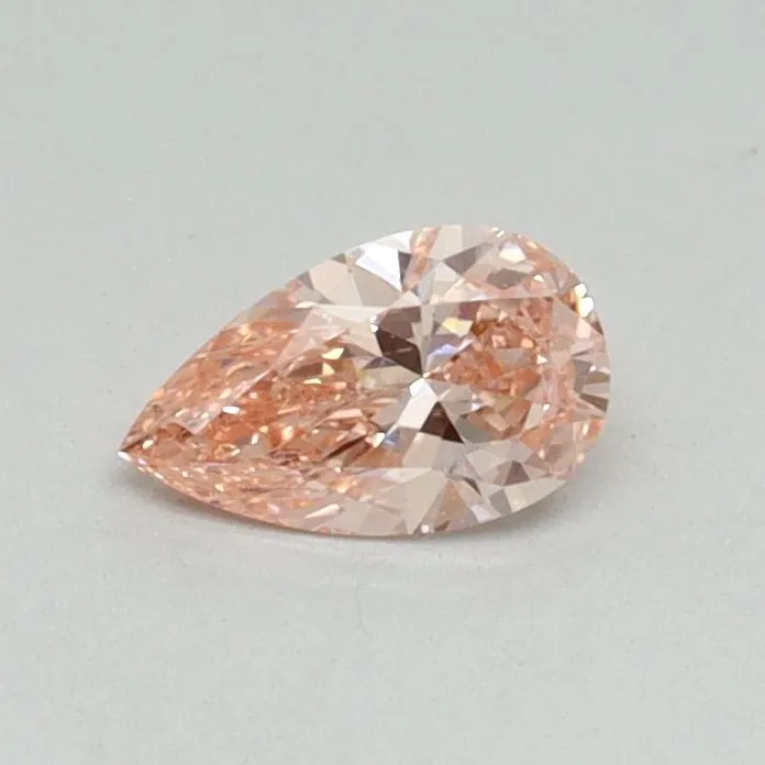 0.30ct PEAR Fancy Vivid Pink VS2 Coloured Lab diamond