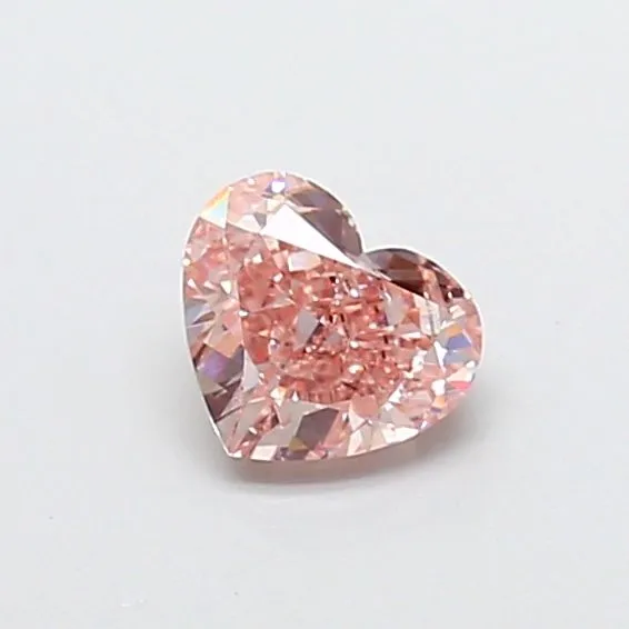 0.94ct HEART Fancy Intense Pink VS1 Coloured Lab diamond