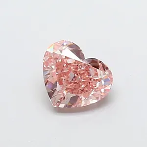 0.94ct HEART Fancy Intense Pink VS1 Coloured Lab diamond