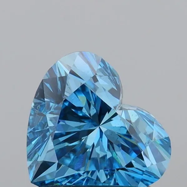 1.03ct HEART Fancy Vivid Blue VS2 Coloured Lab diamond
