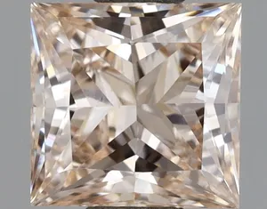 1.05ct PRINCESS Fancy Brownish Pink VS1 Coloured Lab diamond