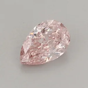 0.82ct PEAR Fancy Vivid Pink VS1 Coloured Lab diamond