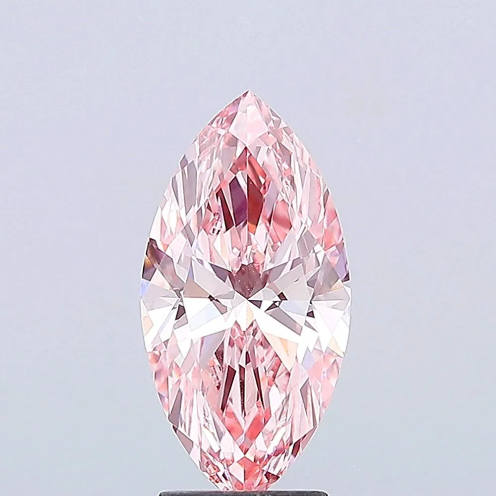 3.00ct MARQUISE Fancy Vivid Pink VS1 Coloured Lab diamond