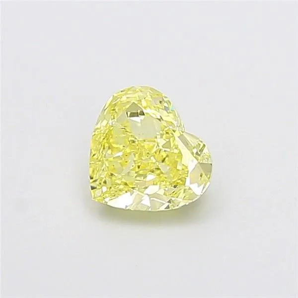 1.21ct HEART Fancy Yellow VS1 Coloured Lab diamond