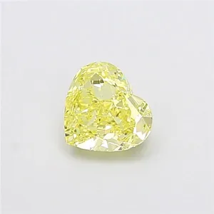 1.21ct HEART Fancy Yellow VS1 Coloured Lab diamond