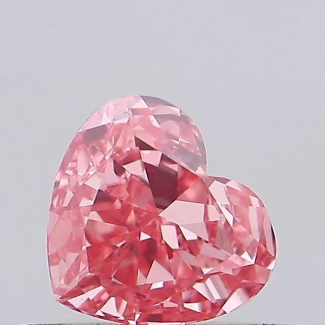 0.37ct HEART Fancy Vivid Pink VS1 Coloured Lab diamond