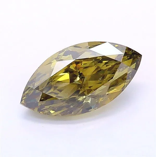 2ct MARQUISE Fancy Gray Yellow VS2 Coloured Lab diamond