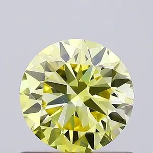 0.81ct ROUND Fancy Yellow VS1 Coloured Lab diamond