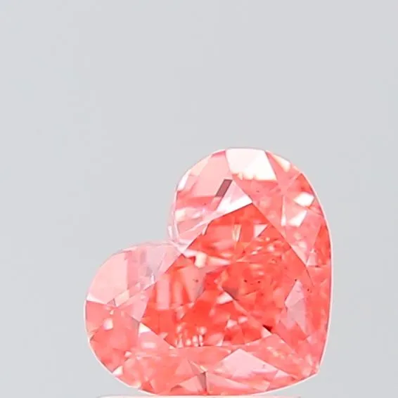 1.18ct HEART Fancy Vivid Pink VS2 Coloured Lab diamond