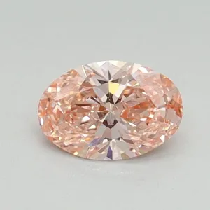 0.47ct OVAL Fancy Vivid Pink VS1 Coloured Lab diamond