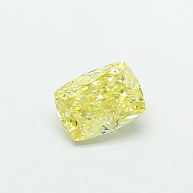 1.01ct CUSHION Fancy Yellow VS1 Coloured Lab diamond
