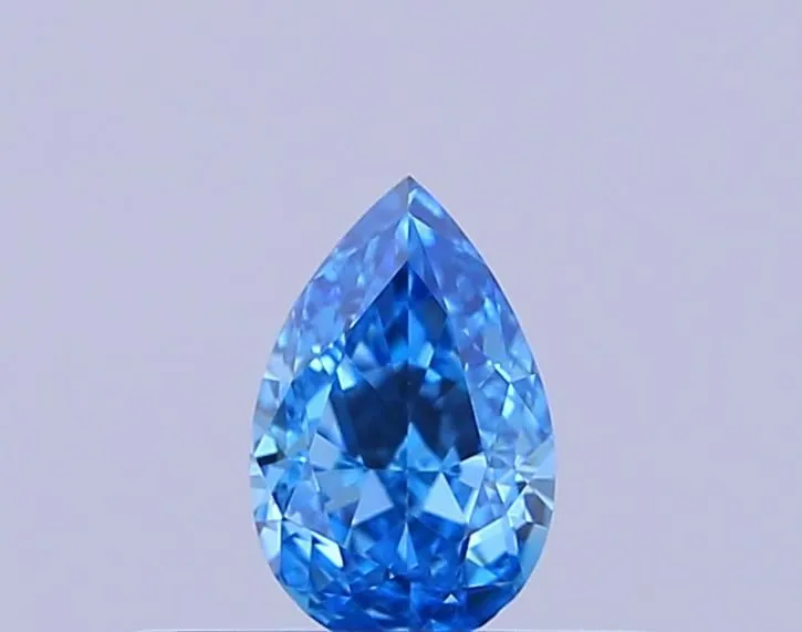 0.30ct PEAR Fancy Vivid Blue VS2 Coloured Lab diamond