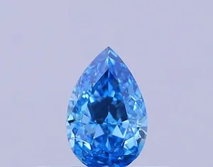 0.3ct PEAR Fancy Vivid Blue VS2 Coloured Lab diamond