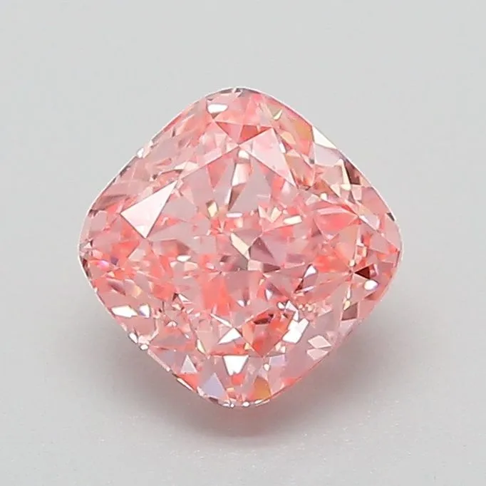 1.04ct CUSHION Fancy Vivid Pink VS1 Coloured Lab diamond