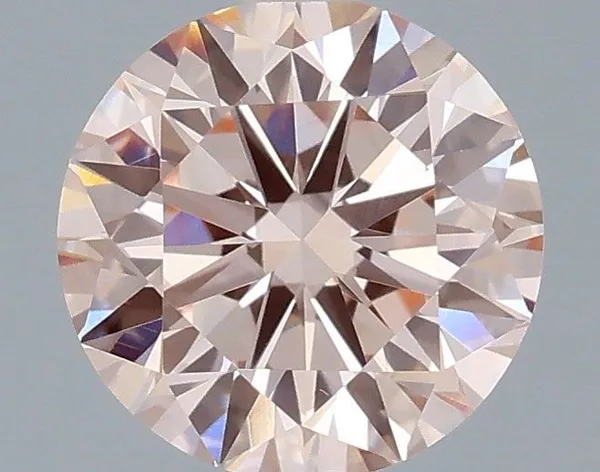 0.66ct ROUND Fancy Intense Pink VS1 Coloured Lab diamond