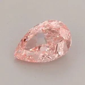 0.71ct PEAR Fancy Vivid Pink VVS2 Coloured Lab diamond