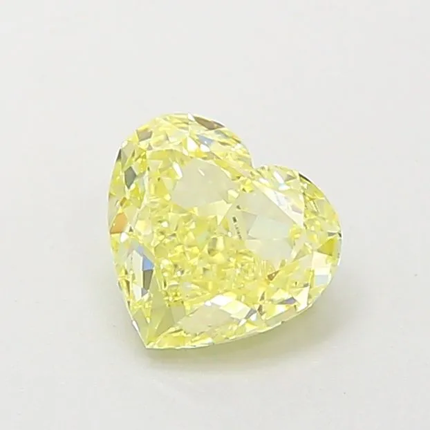 1.00ct HEART Fancy Yellow VS2 Coloured Lab diamond